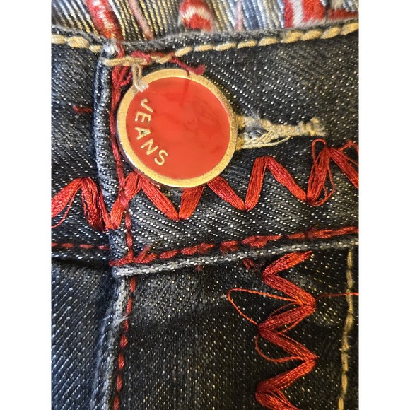 Black Carpet Mens Jeans 36×34 Black With Decorated Pockets Authentic Quality Y2K - Picture 15 of 15